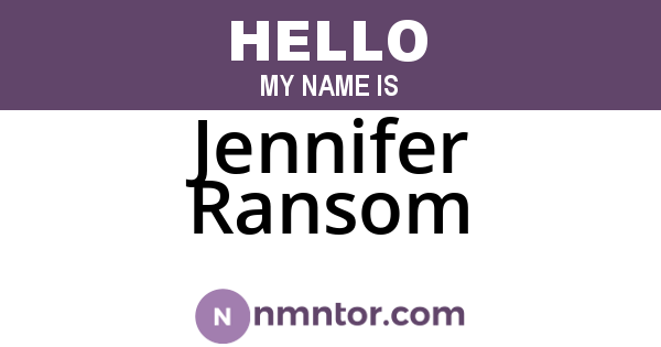 Jennifer Ransom