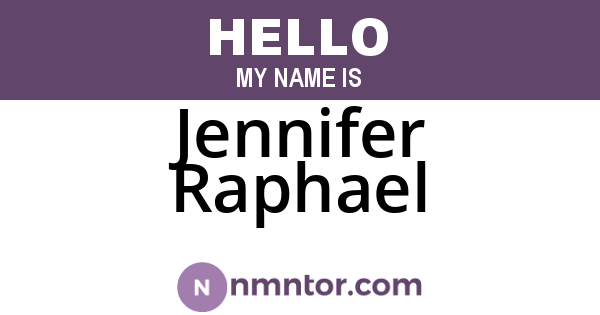 Jennifer Raphael