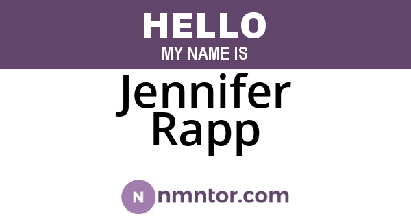 Jennifer Rapp