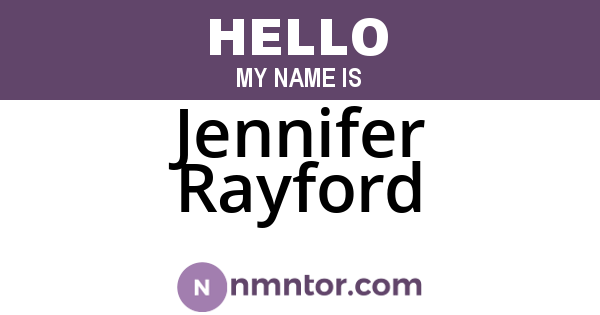 Jennifer Rayford