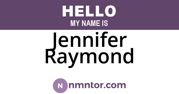 Jennifer Raymond