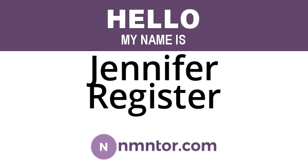 Jennifer Register