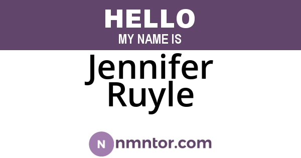 Jennifer Ruyle