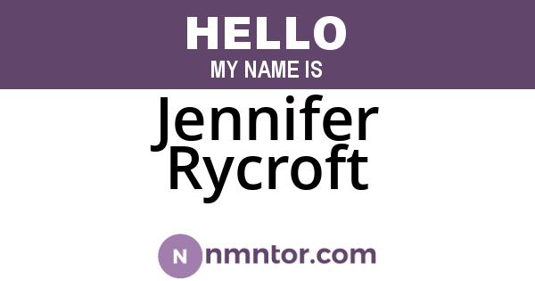 Jennifer Rycroft