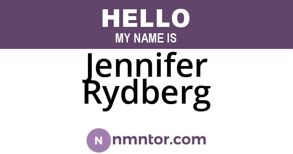 Jennifer Rydberg