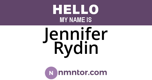 Jennifer Rydin