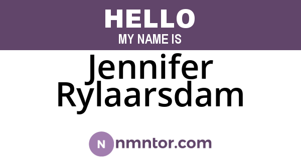 Jennifer Rylaarsdam