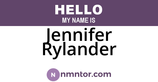Jennifer Rylander