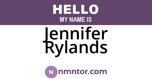 Jennifer Rylands
