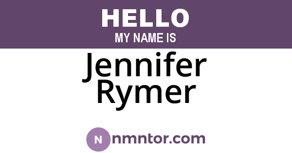 Jennifer Rymer