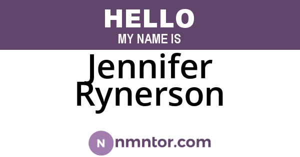 Jennifer Rynerson