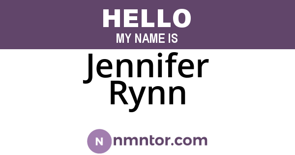 Jennifer Rynn