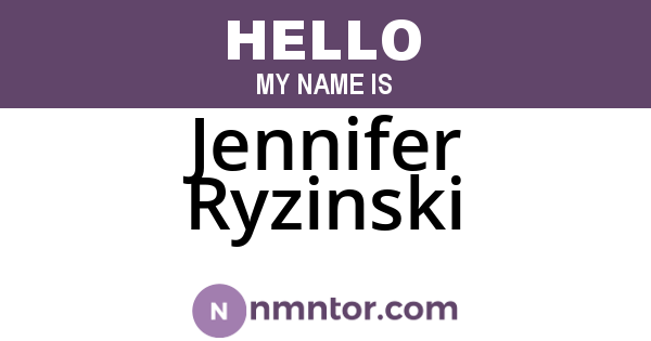 Jennifer Ryzinski