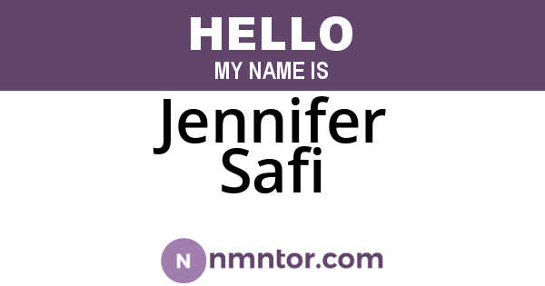 Jennifer Safi