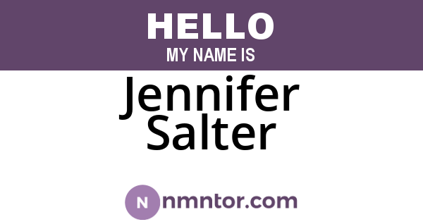 Jennifer Salter