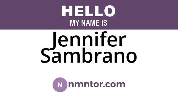 Jennifer Sambrano