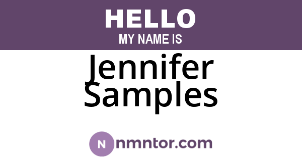 Jennifer Samples
