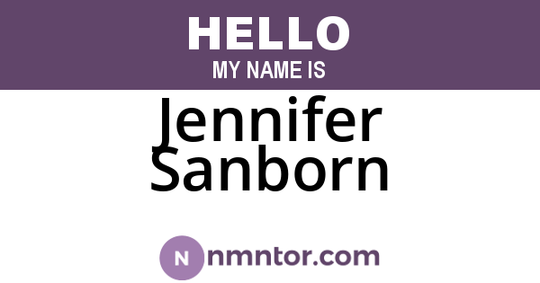 Jennifer Sanborn