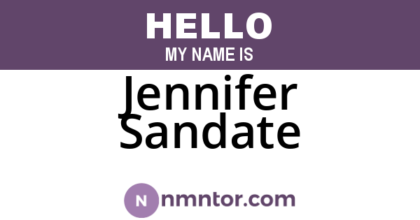 Jennifer Sandate