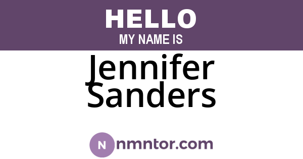 Jennifer Sanders