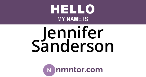 Jennifer Sanderson