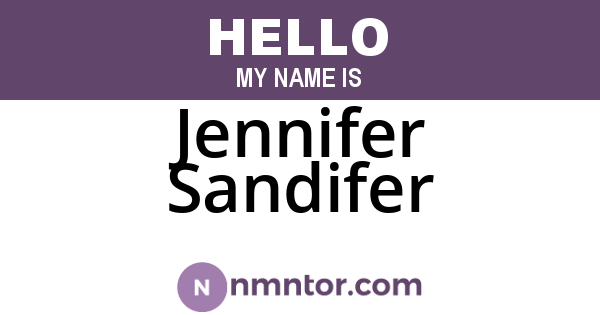 Jennifer Sandifer