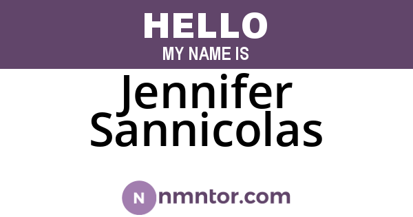 Jennifer Sannicolas