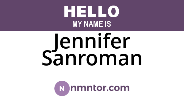 Jennifer Sanroman
