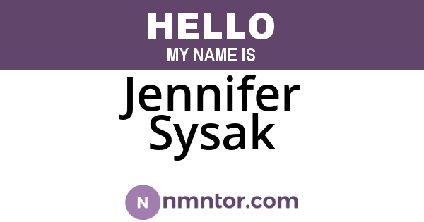 Jennifer Sysak