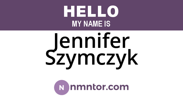 Jennifer Szymczyk