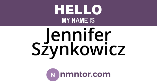 Jennifer Szynkowicz