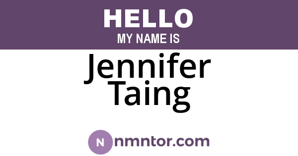 Jennifer Taing