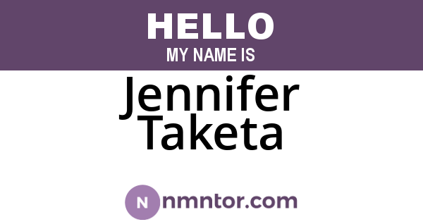 Jennifer Taketa