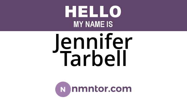 Jennifer Tarbell