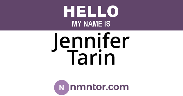 Jennifer Tarin