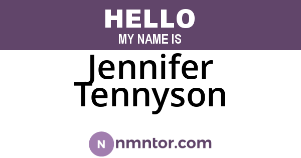 Jennifer Tennyson
