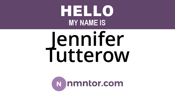 Jennifer Tutterow