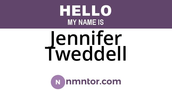 Jennifer Tweddell