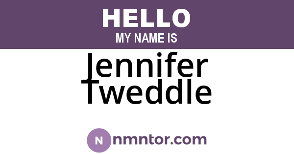 Jennifer Tweddle