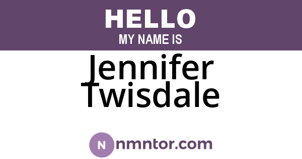 Jennifer Twisdale