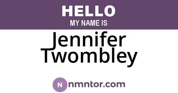 Jennifer Twombley