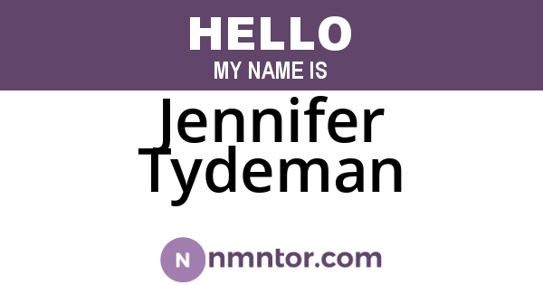 Jennifer Tydeman