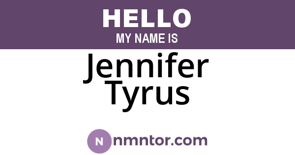 Jennifer Tyrus