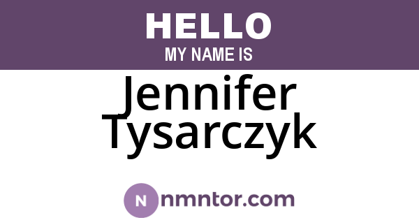 Jennifer Tysarczyk