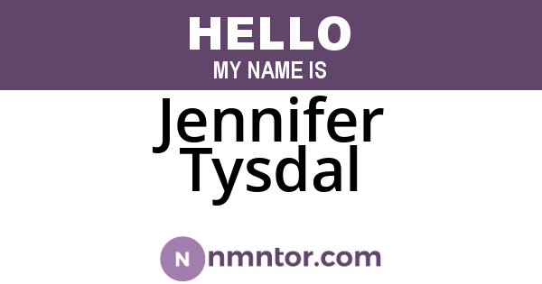 Jennifer Tysdal