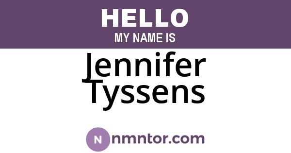 Jennifer Tyssens