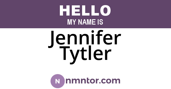 Jennifer Tytler