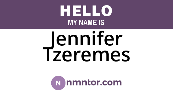 Jennifer Tzeremes