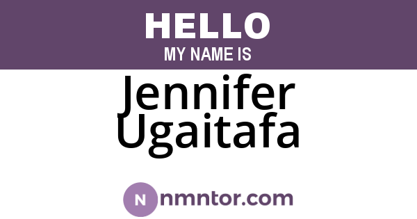 Jennifer Ugaitafa