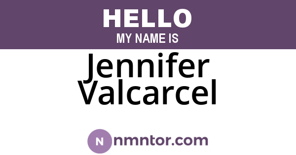 Jennifer Valcarcel